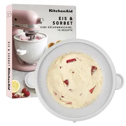 KitchenAid Eismaschine Eisbereiter + Buch mit 70 Rezepten