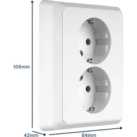 REV Ritter Doppelsteckdose 2 St. Weiß