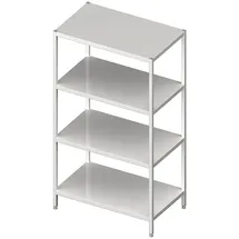 Stalgast Regal mit glatten Böden, 1300x400x1800 mm, Selbstmontage