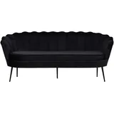 VCM ebuy24 Nice Sofa 3 Personen Velour Schwarz