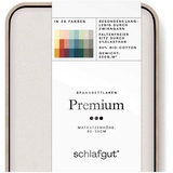 SCHLAFGUT Premium Baumwolle 90 x 190 - 100 x 220 cm sand light