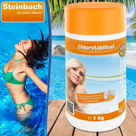 Steinbach Poolpflege Chlorstabilisat Granulat 1 kg, gegen Chlorgeruch