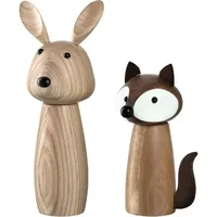 LEONARDO Cucina 2er Set Gewürzmühlen 'Hase' & 'Fuchs'