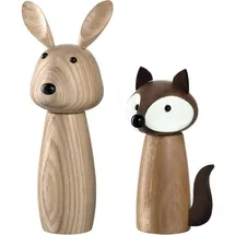 LEONARDO Cucina 2er Set Gewürzmühlen 'Hase' & 'Fuchs'