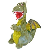 KÖGLER 76509 - Labertier-Drache Zuko, ca. 31 cm groß, nachsprechendes Plüschtier mit Wiedergabefunktion, plappert alles nach und bewegt sich, batteriebetrieben, grün