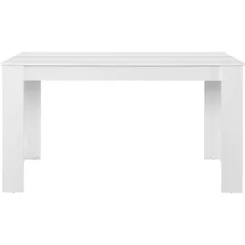 [en.casa] Essgruppe Forssa 7-tlg 140x90 cm weiß / hellgrau [en.casa]