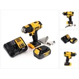 DeWalt DCE 530 M1 Akku Heißluftpistole 18V 530°C + 1x Akku 4,0Ah + 1x Lader + Flächen- und