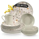 Moritz & Moritz Primavera Geschirrset 24-tlg. Weiß
