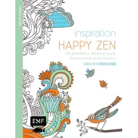Edition Michael Fischer / EMF Verlag Inspiration Happy Zen – 50 fröhliche Motive und Ornamente ausmalen: