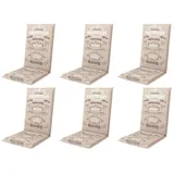 Gardissimo Hochlehnerauflage 6 er Set 6605 Gartenstuhl Auflagen Kissen Polster Hochlehner natur, (Spar-Set, 6 St., 6 Auflagen), für Hochlehner-Stühle UV-beständig inkl. Bindebänder und Haltebänder beige