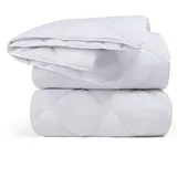 Blumtal 4 Jahreszeiten Bettdecke 200x220 cm - zusammenknöpfbare vier-Jahreszeiten-Bettdecke - Winterdecke - Weiß