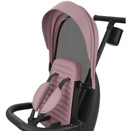 Kinderkraft JAZZ 3 Dreirad faltbar ab ca. 9 Monaten bis 25 kg, 360° drehbarer Sitz, Halbliegeposition vorwärts/rückwärts, UPF 50+ Verdeck wasserabweisend, Freilauf & Lenkermodus, kompakt faltbar, Rosa