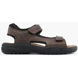 Leder Komfort Sandale - Herren - braun