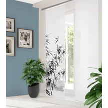 home in green HIG 800270, Rufus 245x60 cm, Blumendruck, Rec. Polyester, Farbe:grau, Größe:245 x 60 cm, Anzahl:1x