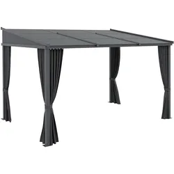 Outsunny - Pergola - 365Lx255Wx242Hcm - Dunkelgrau