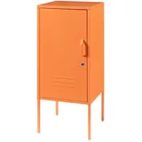 [en.casa] Nachtschrank Hausjärvi 82x35x35 cm Stahl Orange