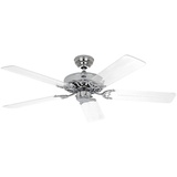 CasaFan Deckenventilator mit Zugkette Classic Royal Chrom glänzend 132 Transparent - Silber