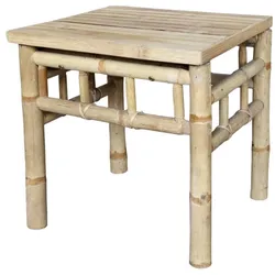 Chic Antique Kleiner Beistelltisch aus Bambus Lyon , H41/L43/B38 cm natur
