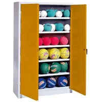 C+P Ballschrank mit Vollblech-Flügeltüren (Typ 3), HxBxT: 195x120x50 cm,