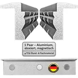 Schraubstock Schutzbacken 125 mm – Hochwertige Schonbacken aus Aluminium, eloxierte Premium-Spannbacken mit starken Magneten, 2-teilige Klemmbacken mit Prismen
