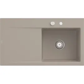 Villeroy & Boch Subway Style 50 rechts Einbauspüle keramik almond Excenterbetätigung 900 x 510 mm