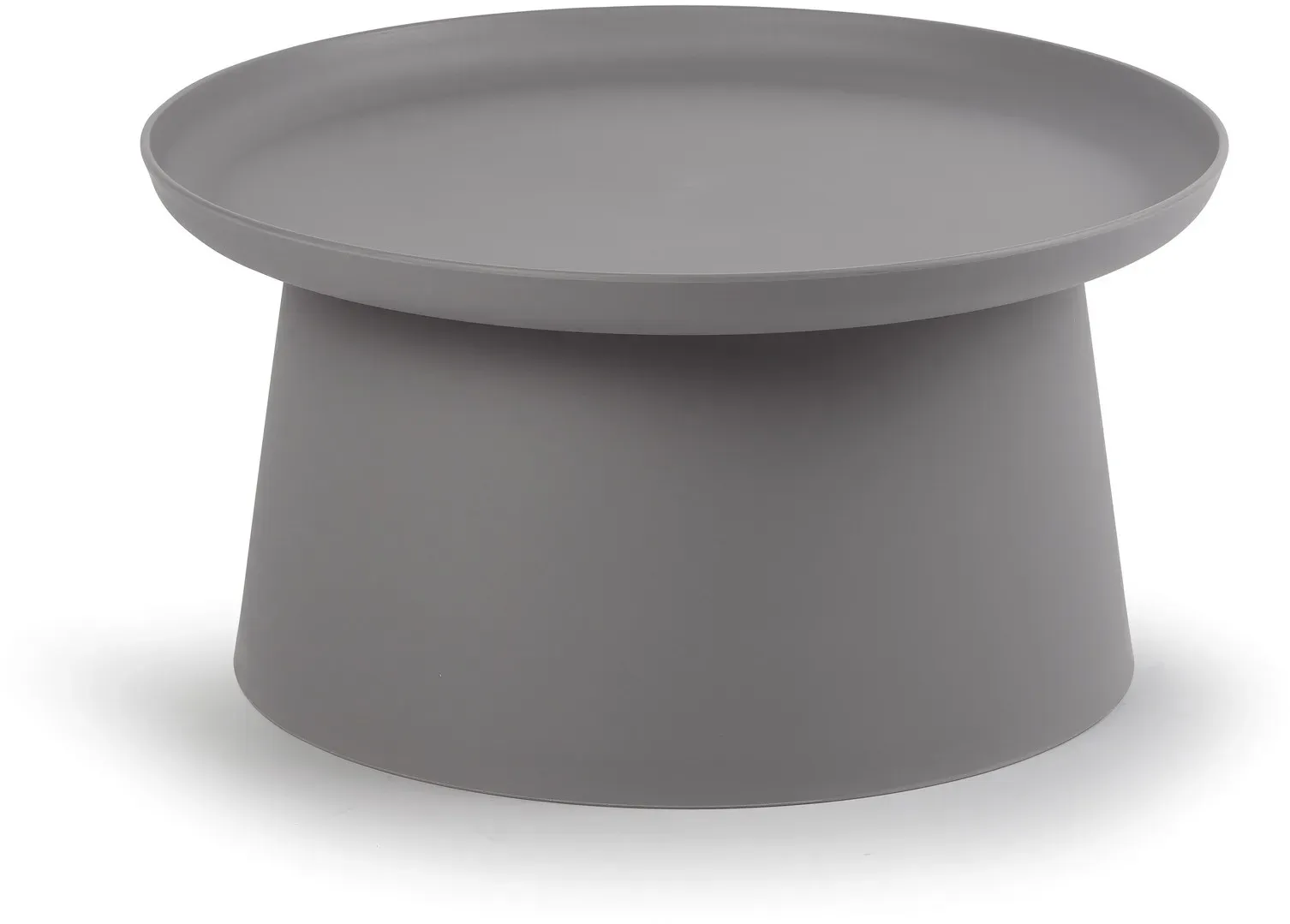 Kunststoff-Kaffeetisch FUNGO, Durchmesser 70 cm, grau
