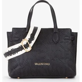 Valentino Pansy Shopper Polyurethan Black