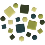 Rayher Mosaiksteine hellgrün/dunkelgrün Fancy Glas Ø 1,2 cm