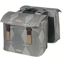 Basil Elegance Mik Doppelte Fahrradtasche grau/taupe
