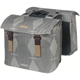 Basil Elegance Mik Doppelte Fahrradtasche grau/taupe