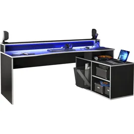 Forte Tezaur Gaming Desk mit RGB-Beleuchtung und Halterungen