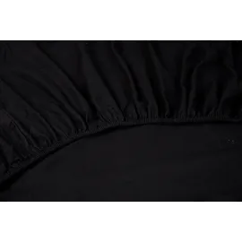 Kayori Spannbettlaken Flanell 180 x 200 cm schwarz