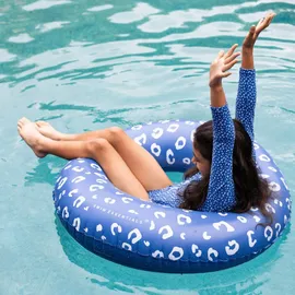 the essentials b.v. Swim Essentials Schwimmring Leopard blau, 90cm