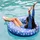 the essentials b.v. Swim Essentials Schwimmring Leopard blau, 90cm