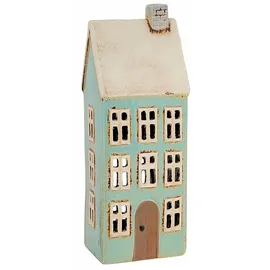 Village Pottery Teelichthalter groß Keramik Hellblau