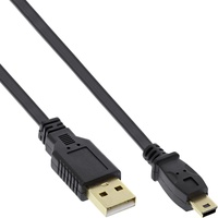 InLine USB 2.0 Flachkabel, USB A Stecker an Mini-B