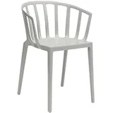 Kartell Stapelstuhl Venice Polycarbonat grau 2er Set