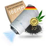 TronicXL Premium Aktivkohlefilter 100mm Grow für Growbox Zelt Box Schrank Abluft Geruch Gerüche neutralisieren Filter filtern Grower Zubehör AKF Luftkohlefilter Kohlenstofffilter für Rohrventilator