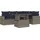 vidaXL Gartensofa-Set 6-tlg. grau Polyrattan