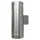 DAPO Außenwandleuchte Edelstahl 7,6 cm 2-Flammig GU10 silber