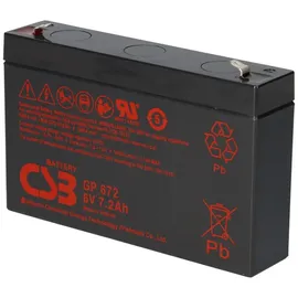 CSB Bleiakku 6V 7,2 Ah GP672F1 wartungsfrei AGM Bleibatterie