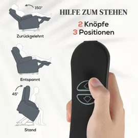 Homcom Fernsehsessel mit Aufstehhilfe Elektrisch Relaxsessel
