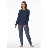 SCHIESSER uncover by SCHIESSER Pyjama Uncover Nightwear (2 tlg) Schlafanzug schlafmode bequem blau 44