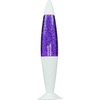 Dekorative Lavalampe JENNY Glitter Violett Lila Weiß 42cm hoch Tischleuchte Stimmungslicht