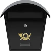 VOREL Briefkasten 380x320x105mm Schwarz