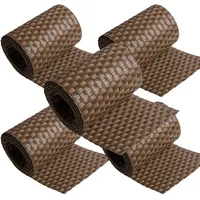 nyvi Polyrattan Sichtschutzstreifen 255x19 cm 5 Rollen Braun