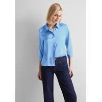 STREET ONE Hemdbluse STREET ONE Gr. 46, blau (light spring blue) Damen Blusen mit Knopfleiste