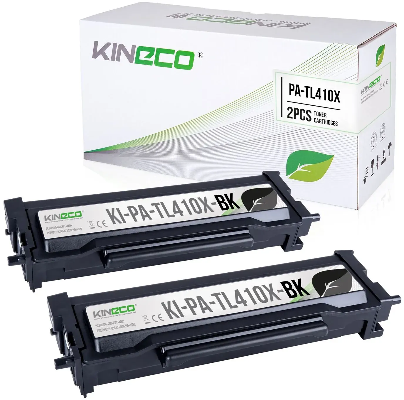 2 Toner kompatibel zu Pantum TL-410X XL Schwarz