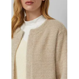 s.Oliver Flauschige Sweatshirt-Jacke mit Muster - braun - 46