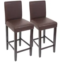 Proregal Barhocker 2er Set Sitzhöhe 74 cm Braun
